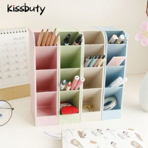 Colored Creative Multifunctional 4 Grid Desktop Organizer