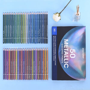 Metallic Set Soft Wooden Drawing Coloring Pencils