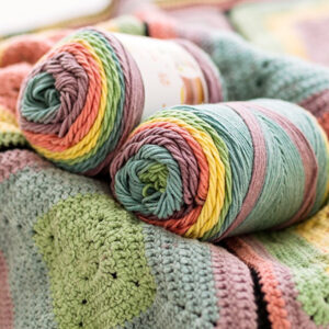 Rainbow Segment Dyed Yarn Strand Wool