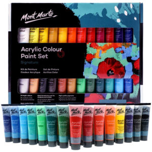 Waterproof Acrylic Paint Set 18/24 Colors For Canvas